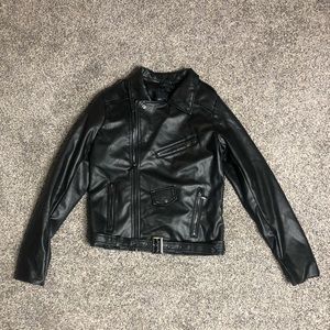 Women’s Black Faux Leather Jacket